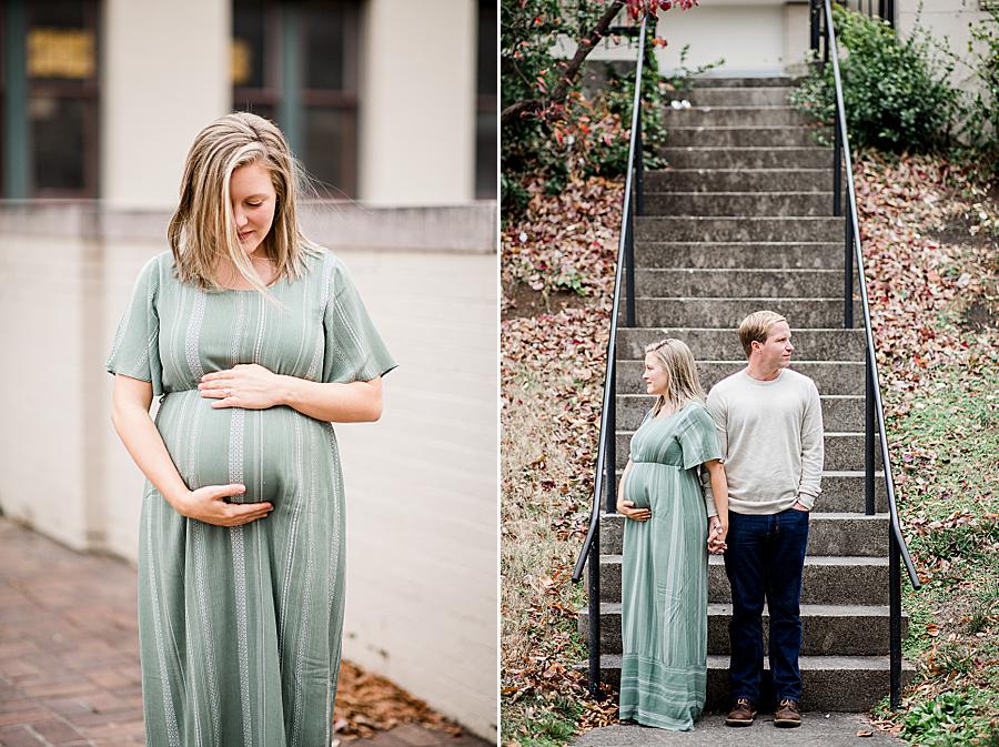 Momma to be at this Downtown Knoxville Maternity by Knoxville Wedding Photographer, Amanda May Photos.