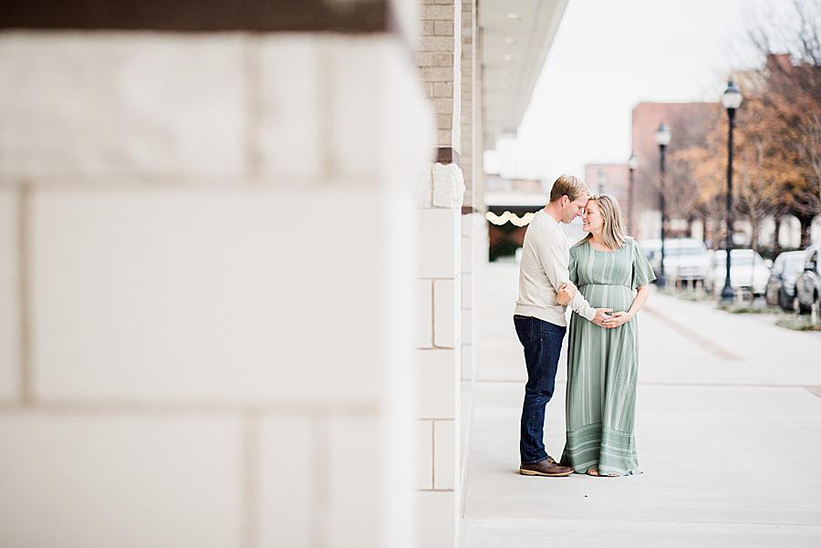 Glowing parents at this Downtown Knoxville Maternity by Knoxville Wedding Photographer, Amanda May Photos.