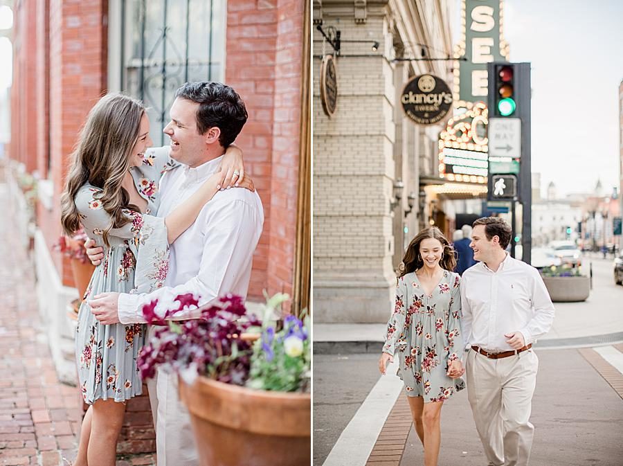Spring flower pot at this Meads Quarry Session by Knoxville Wedding Photographer, Amanda May Photos.