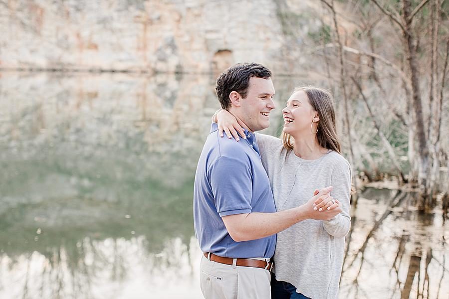 Dancing at this Meads Quarry Session by Knoxville Wedding Photographer, Amanda May Photos.