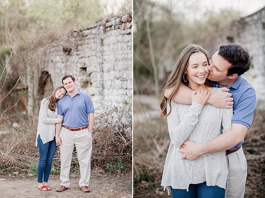 Brick wall at this Meads Quarry Session by Knoxville Wedding Photographer, Amanda May Photos.