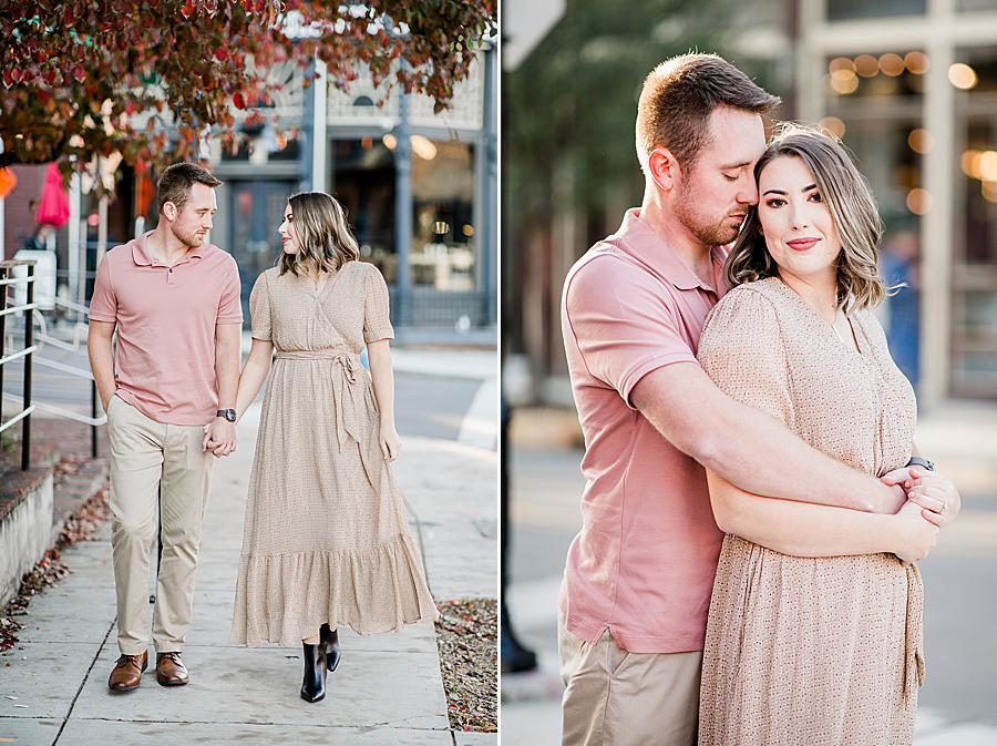 Holding hands at this Knoxville engagement session by Knoxville Wedding Photographer, Amanda May Photos.