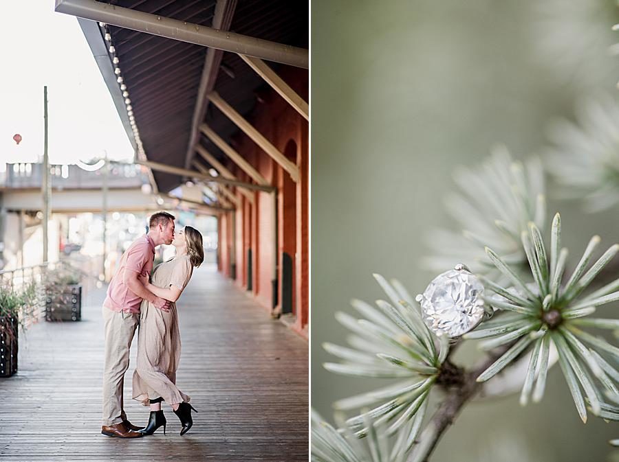 Engagement ring at this Knoxville engagement session by Knoxville Wedding Photographer, Amanda May Photos.