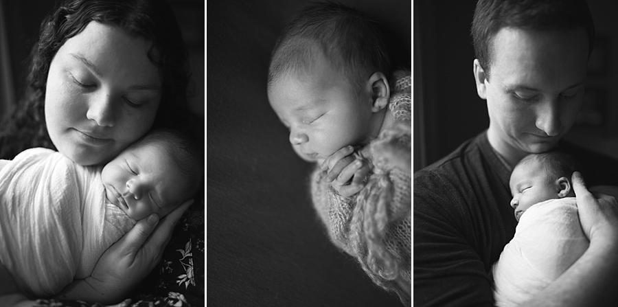 New family at this Studio Newborn Photos by Knoxville Wedding Photographer, Amanda May Photos.