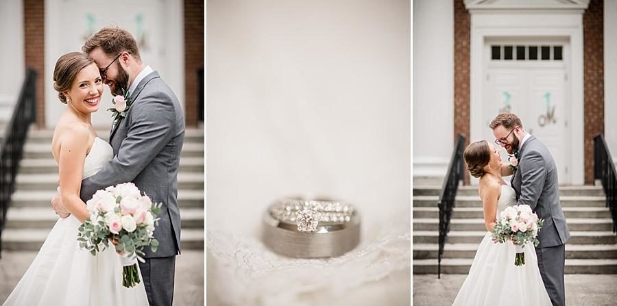 The rings details at this Fountain City Church Wedding by Knoxville Wedding Photographer, Amanda May Photos.