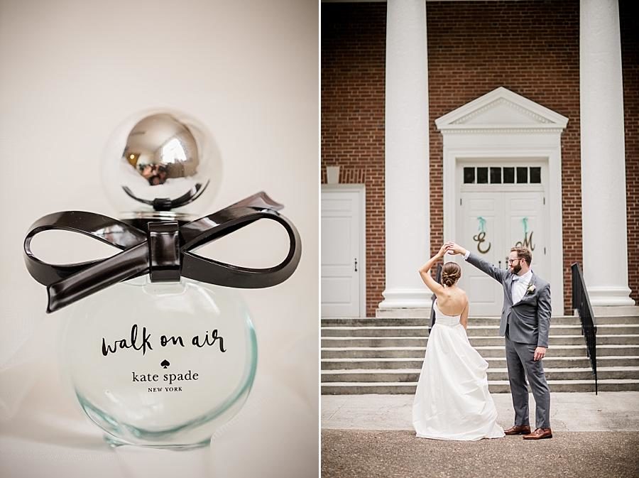 Kate Spade perfume at this Fountain City Church Wedding by Knoxville Wedding Photographer, Amanda May Photos.