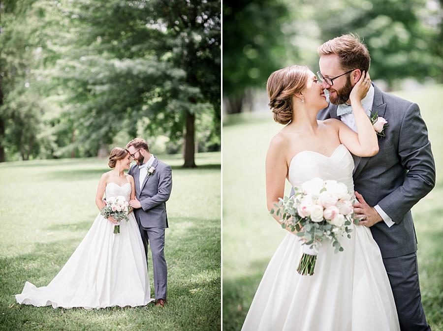 Hand on neck at this Fountain City Church Wedding by Knoxville Wedding Photographer, Amanda May Photos.