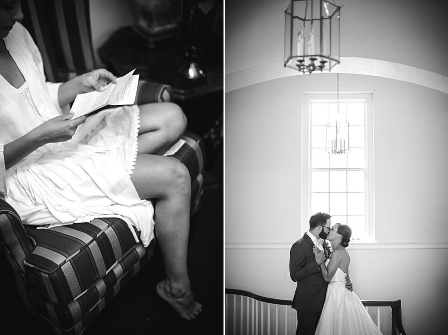 Reading a letter at this Fountain City Church Wedding by Knoxville Wedding Photographer, Amanda May Photos.