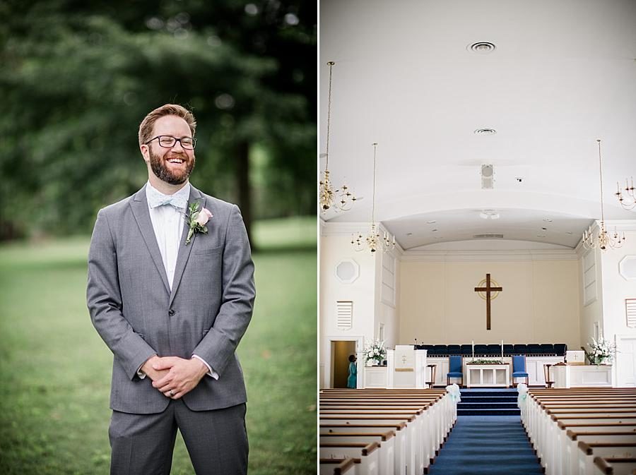The sanctuary at this Fountain City Church Wedding by Knoxville Wedding Photographer, Amanda May Photos.