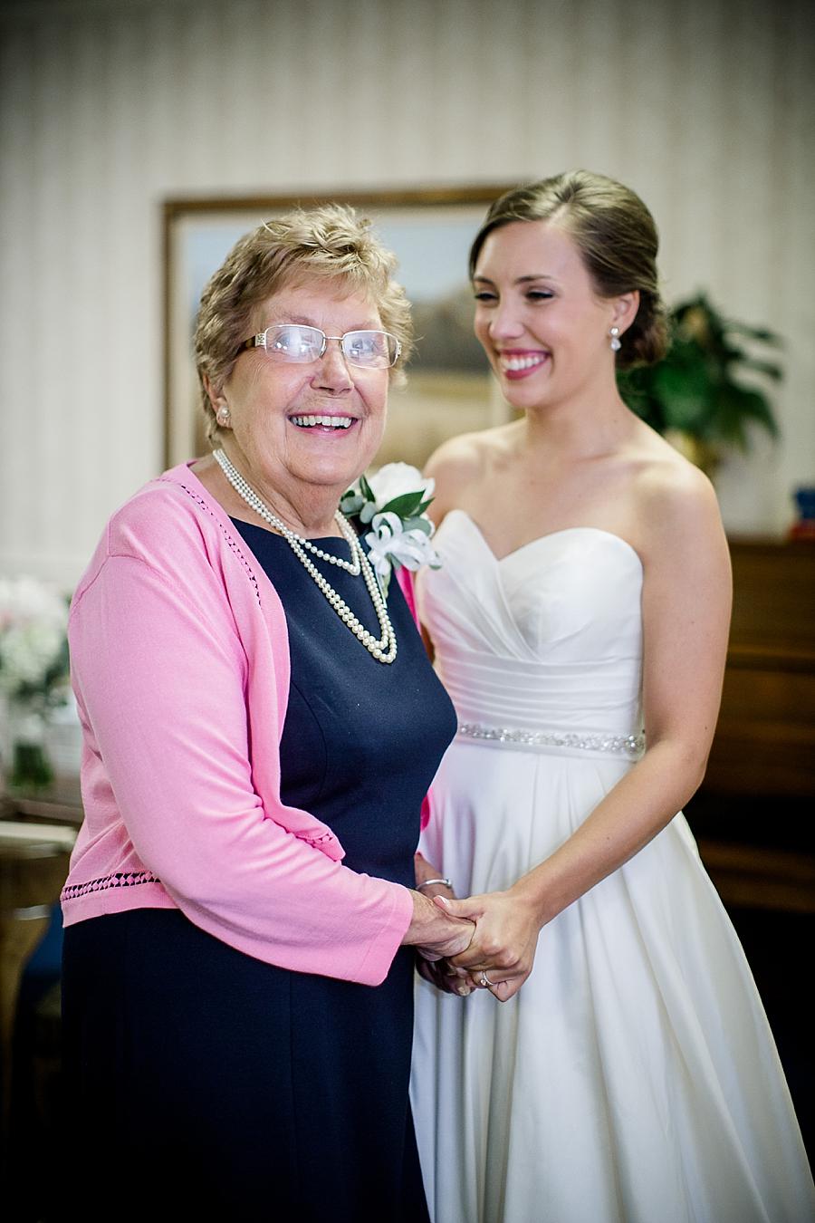 Grandmother at this Fountain City Church Wedding by Knoxville Wedding Photographer, Amanda May Photos.