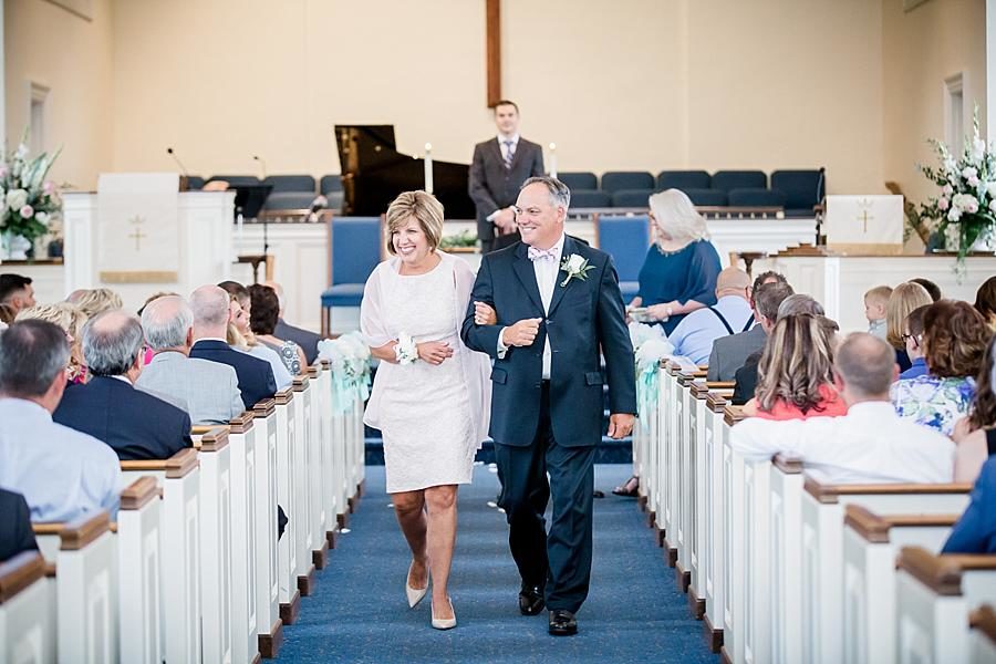 More recessional at this Fountain City Church Wedding by Knoxville Wedding Photographer, Amanda May Photos.