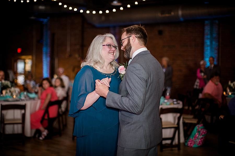 Mother son dance at this Fountain City Church Wedding by Knoxville Wedding Photographer, Amanda May Photos.