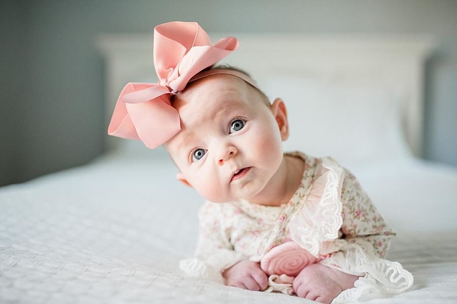 Blue eyes at this Studio 3 Month Session by Knoxville Wedding Photographer, Amanda May Photos.
