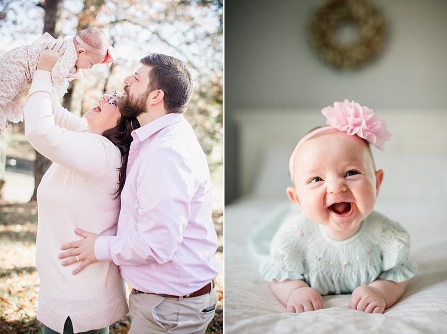Flower bow at this Studio 3 Month Session by Knoxville Wedding Photographer, Amanda May Photos.