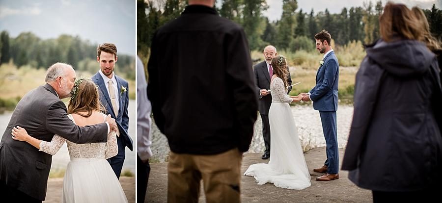 Guests at ceremony at this Grand Tetons Destination Wedding by Knoxville Wedding Photographer, Amanda May Photos.