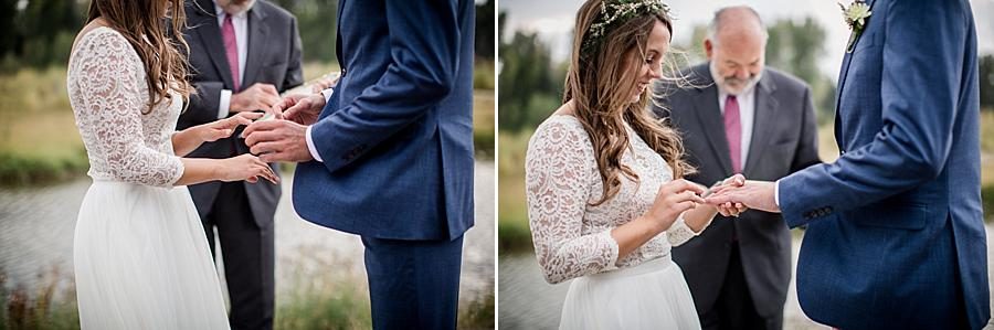 Rings during the ceremony at this Grand Tetons Destination Wedding by Knoxville Wedding Photographer, Amanda May Photos.