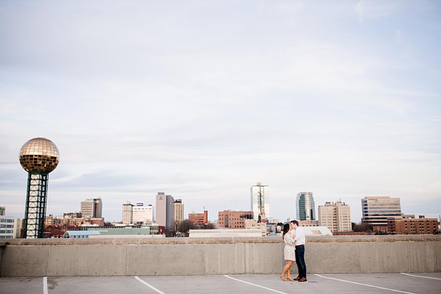 Urban setting for engagement pictures