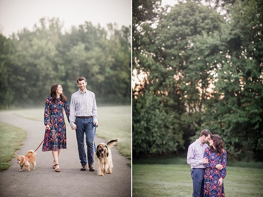 Misty morning at this Shelby Bottoms Park family session by Knoxville Wedding Photographer, Amanda May Photos.
