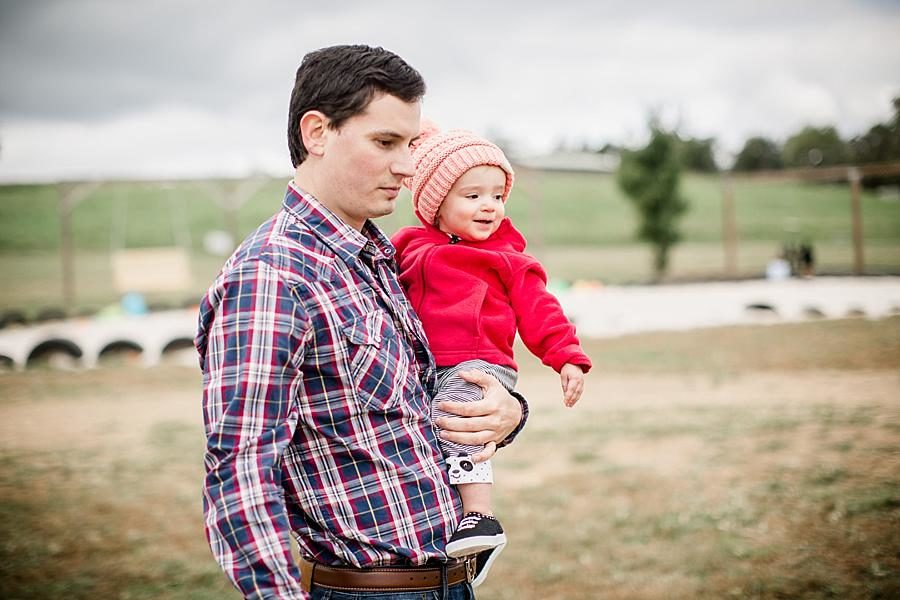 Plaid shirt at this Oakes Farm Session by Knoxville Wedding Photographer, Amanda May Photos.
