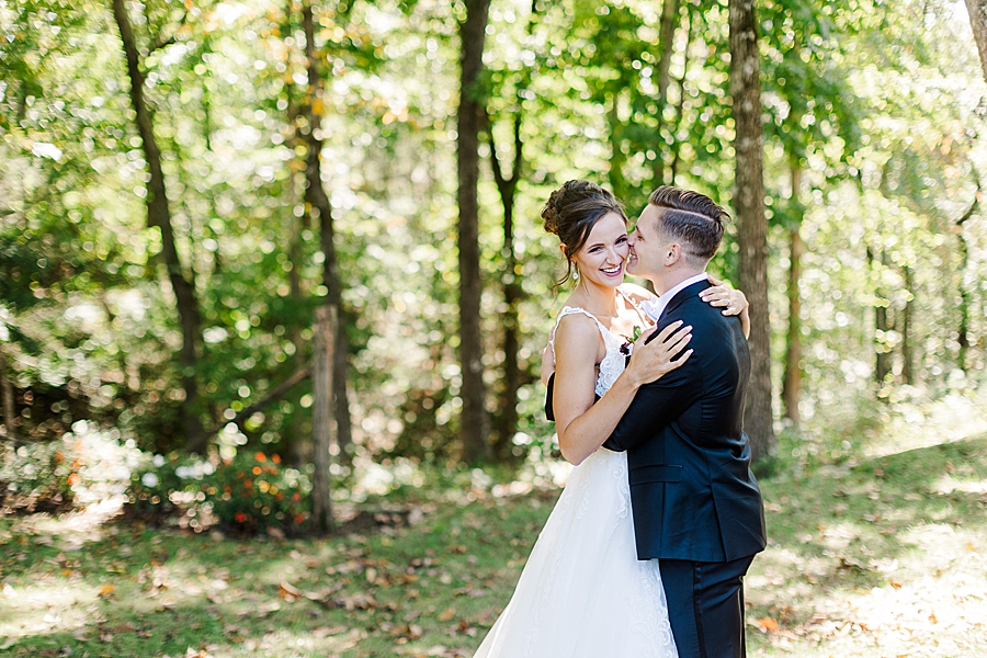 nuzzling at this fall wedding at castleton farms