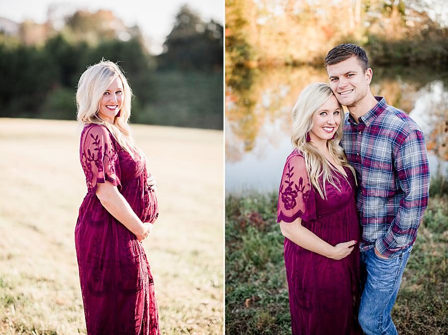 Baby bump at this farm maternity session by Knoxville Wedding Photographer, Amanda May Photos.