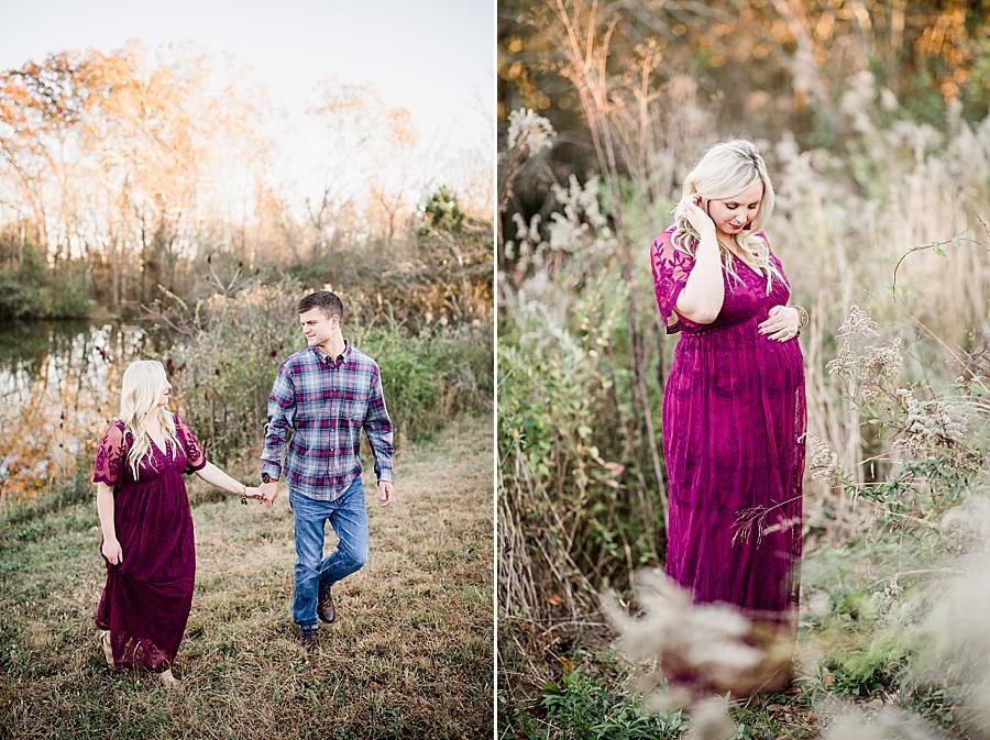 Flowing momma at this farm maternity session by Knoxville Wedding Photographer, Amanda May Photos.