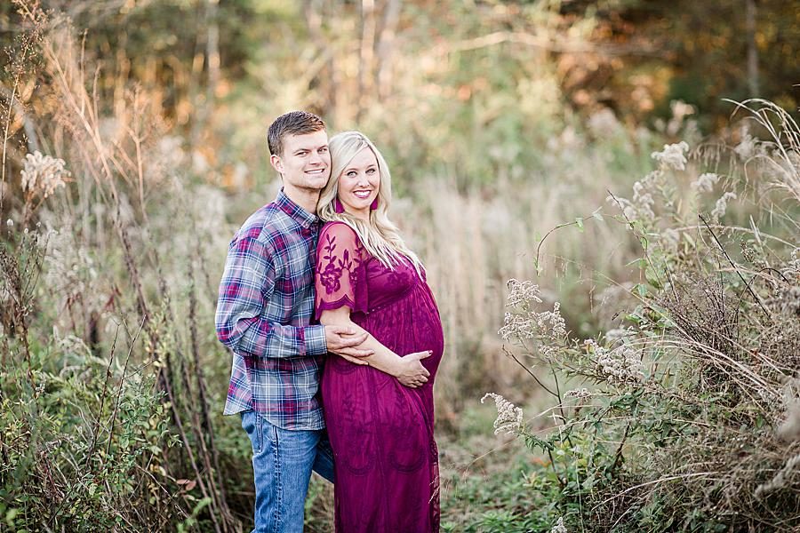 Baby girl at this farm maternity session by Knoxville Wedding Photographer, Amanda May Photos.