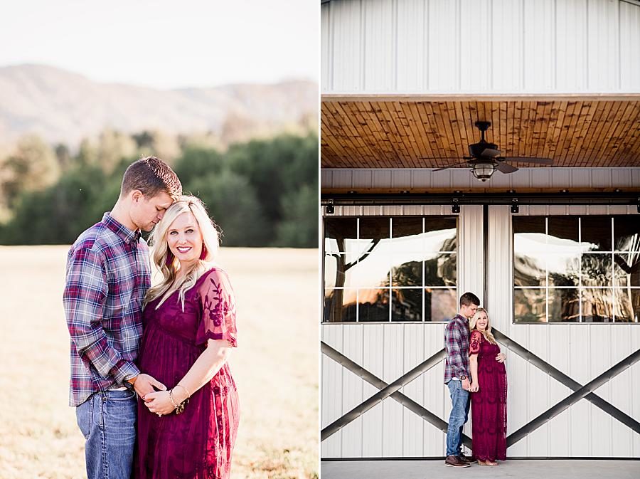 Black and white barn by Knoxville Wedding Photographer, Amanda May Photos.