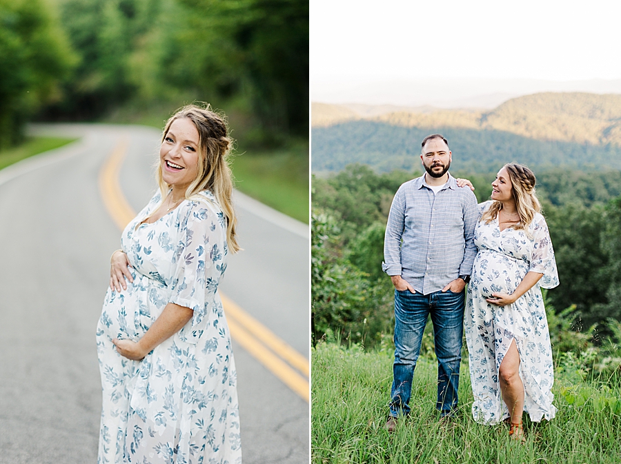 mama laughing at this foothills parkway maternity