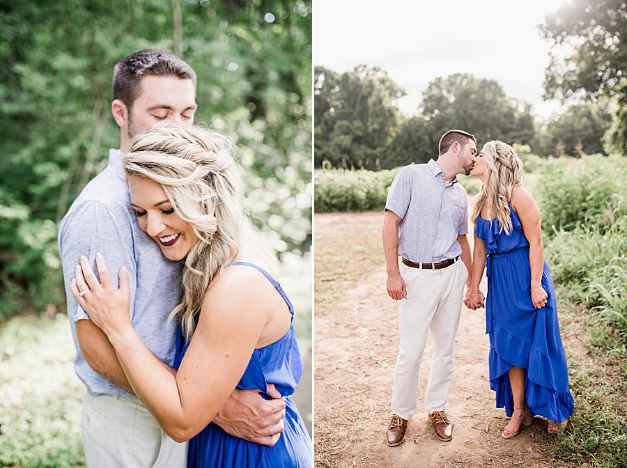 Perfect loose curls at this Forks of the River engagement by Knoxville Wedding Photographer, Amanda May Photos.