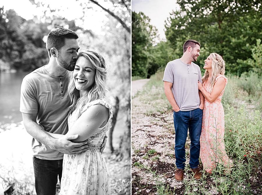 Black and white at this Forks of the River engagement by Knoxville Wedding Photographer, Amanda May Photos.