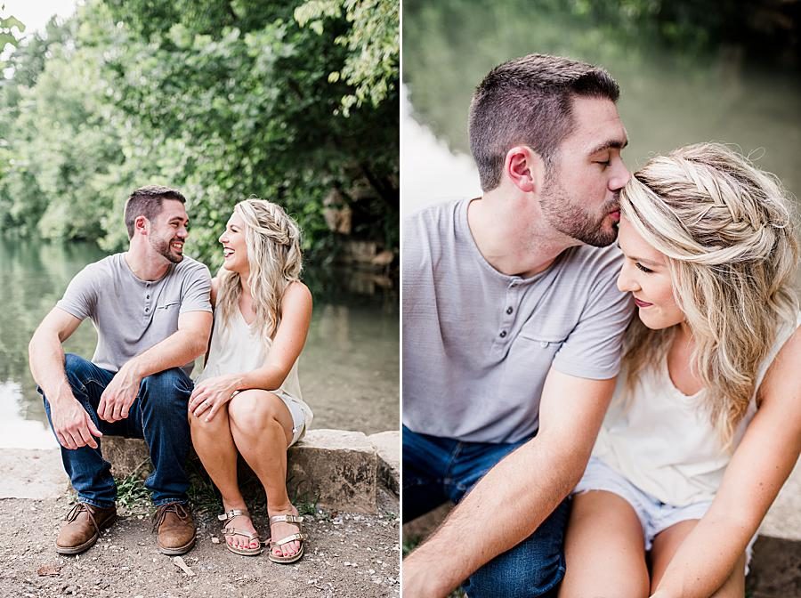 Kiss on the forehead by Knoxville Wedding Photographer, Amanda May Photos.