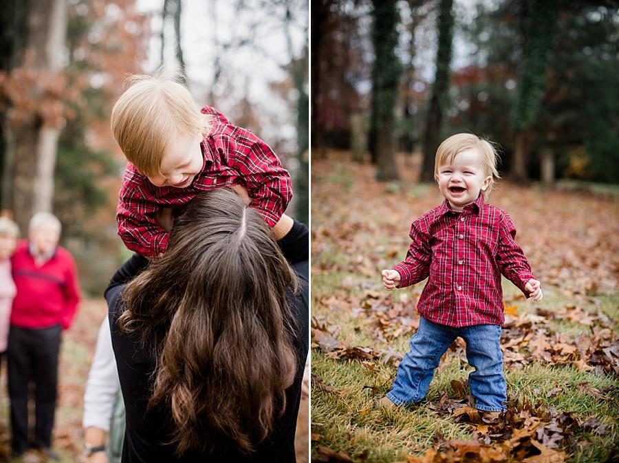 Toddler toss at this Fox Den Session by Knoxville Wedding Photographer, Amanda May Photos.