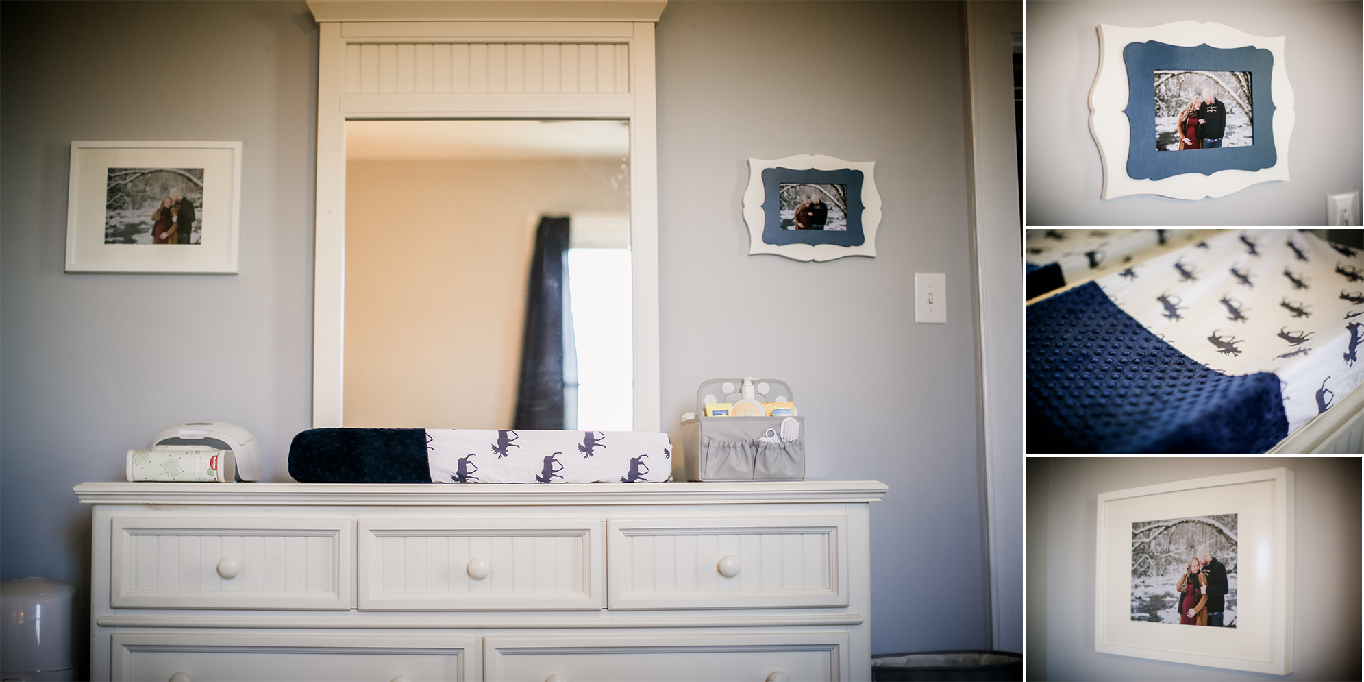 Changing table in the nursery by Knoxville Wedding Photographer, Amanda May Photos.