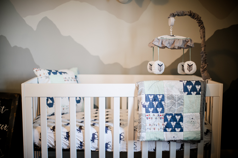 Crib in the nursery by Knoxville Wedding Photographer, Amanda May Photos.