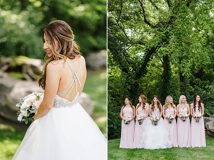bride and bridesmaids at graystone quarry