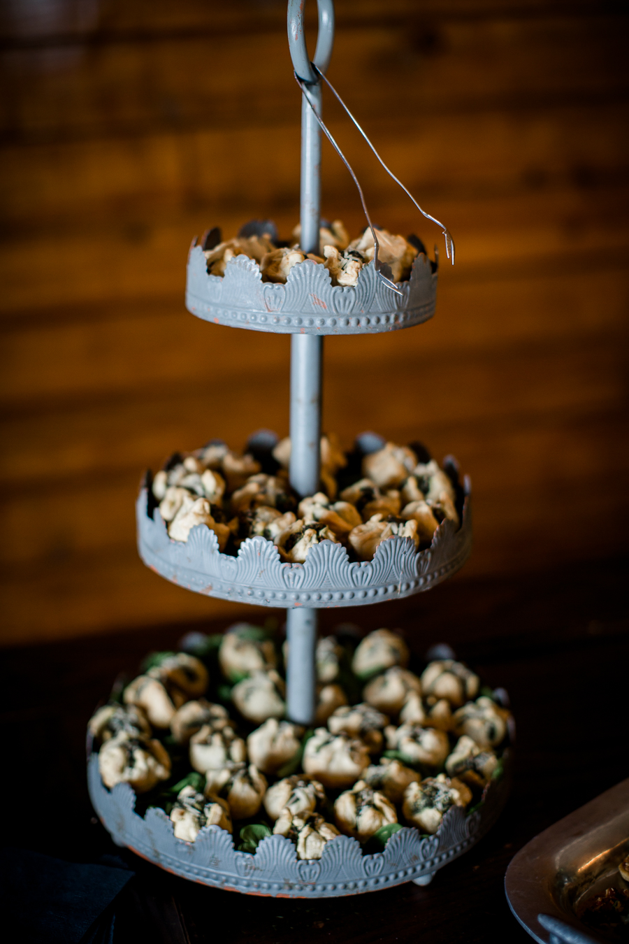 Creative Catering appetizer at the open house of Knoxville Wedding Venue, Hunter Valley Farm, by Knoxville Wedding Photographer, Amanda May Photos.