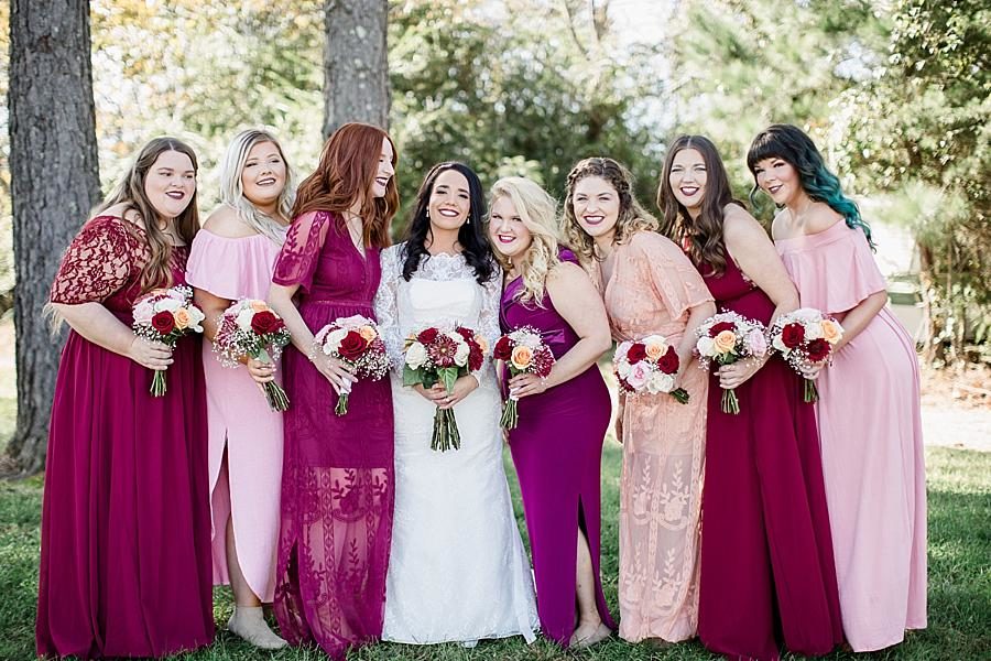 All the girls at this Toqua Campground Wedding by Knoxville Wedding Photographer, Amanda May Photos.