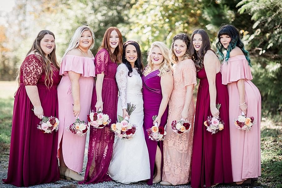 Bride tribe at this Toqua Campground Wedding by Knoxville Wedding Photographer, Amanda May Photos.