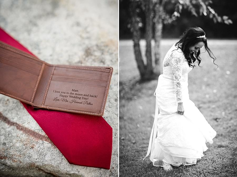 Wallet gift at this Toqua Campground Wedding by Knoxville Wedding Photographer, Amanda May Photos.