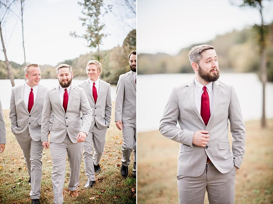 Just the groom at this Toqua Campground Wedding by Knoxville Wedding Photographer, Amanda May Photos.