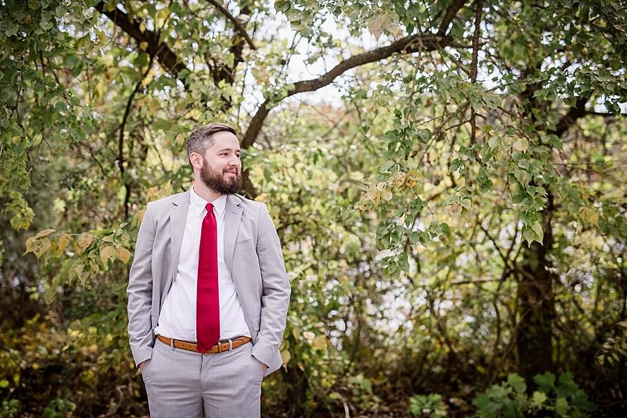 Brown belt at this Toqua Campground Wedding by Knoxville Wedding Photographer, Amanda May Photos.