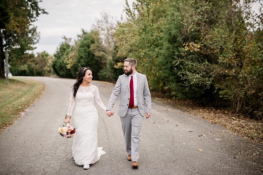 Down the lane at this Toqua Campground Wedding by Knoxville Wedding Photographer, Amanda May Photos.