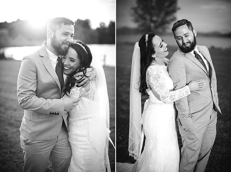The newlyweds at this Toqua Campground Wedding by Knoxville Wedding Photographer, Amanda May Photos.