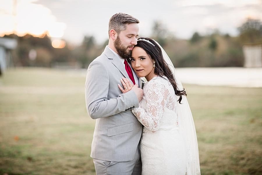 Head on chest at this Toqua Campground Wedding by Knoxville Wedding Photographer, Amanda May Photos.