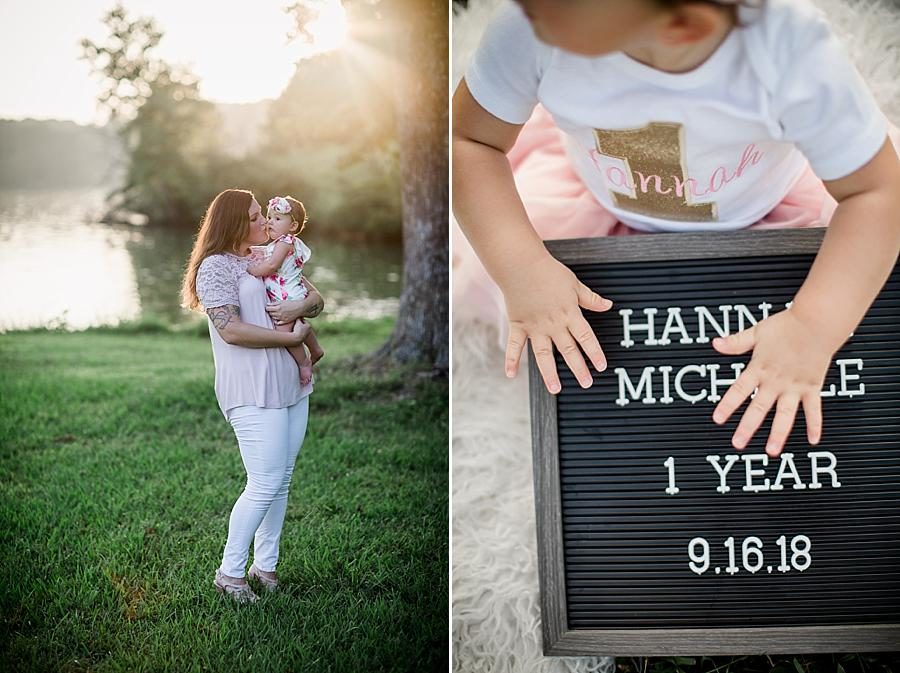 Golden hour at this Melton Lake Park One Year Session by Knoxville Wedding Photographer, Amanda May Photos.