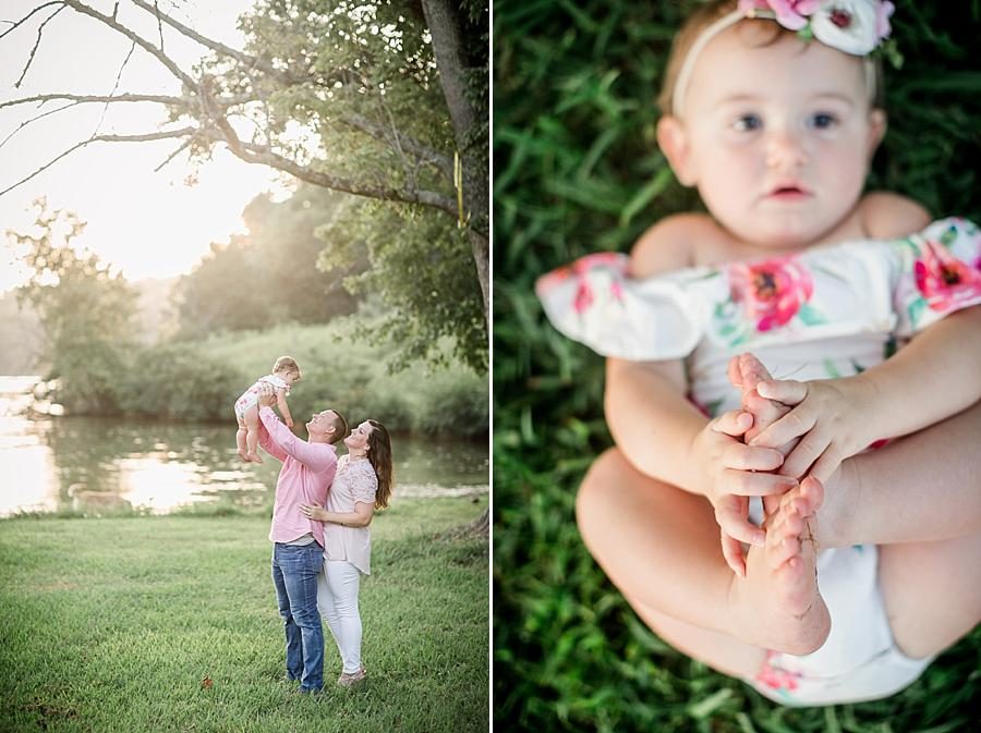 Little fingers, little toes at this Melton Lake Park One Year Session by Knoxville Wedding Photographer, Amanda May Photos.