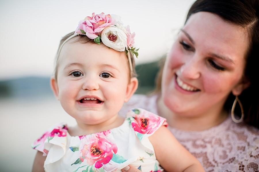 All smiles at this Melton Lake Park One Year Session by Knoxville Wedding Photographer, Amanda May Photos.