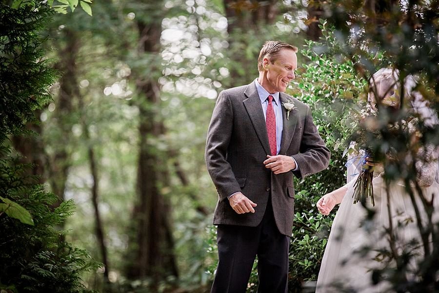 Walking down the aisle at this Sampson's Hollow Fall Wedding by Knoxville Wedding Photographer, Amanda May Photos.