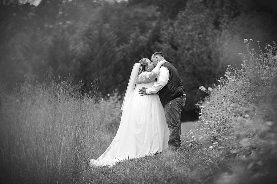 Black and white at this Sampson's Hollow Fall Wedding by Knoxville Wedding Photographer, Amanda May Photos.